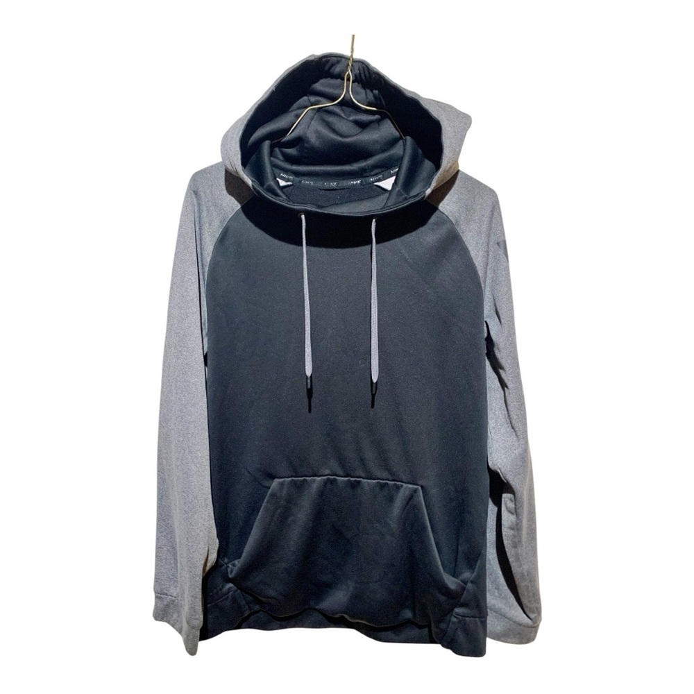 Men's Black and Gray Nike Hoodie Size Small